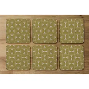 Square 6 Piece Coaster Set (Set of 6)