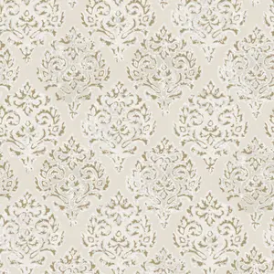 Lustre Collection Metallic Embossed Modern Damask Wallpaper Roll