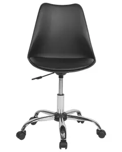 Desk Chair Faux Leather Black DAKOTA