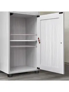 VASAGLE Tall Bathroom Cabinet Free Standing, Slim Bathroom Cupboard, With Open Shelf, Glass Door, Water-Resistant Feet