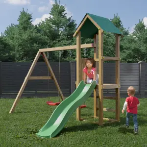 Lucas play centre with double swings and slide