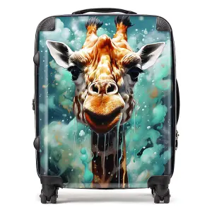 Splashart Giraffe Face Suitcase - Large