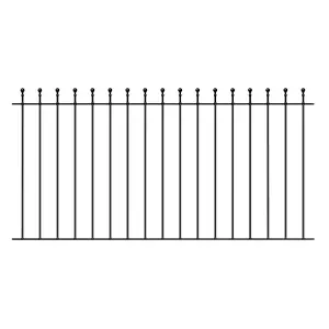 MANA Metal Ball Top Garden Fence Panel 1830mm (6ft) GAP x 914mm High MAZP01