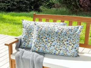 Set of 2 Outdoor Cushions VALLORIA Blue