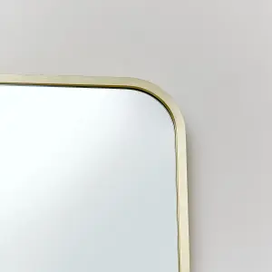 Melody Maison Gold Curved Framed Wall Mirror 50cm x 40cm