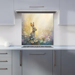 Ava Sterling: 00011 Premium Glass Kitchen Splashback W600mm x H600mm