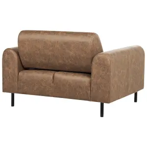 Beliani Modern Armchair ASKIM Fabric Brown