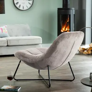 Merced Fabric Accent Chair - Light Grey