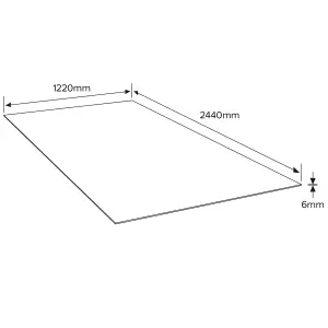 MDF Fibreboard (L)2440mm (W)1220mm (T)6mm