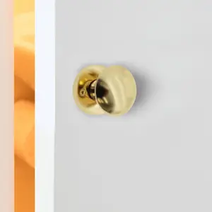 EAI - Mortice Door Knob Set Victorian Polished Brass