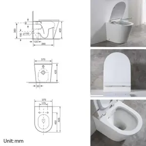 Baku Back to Wall Rimless Toilet