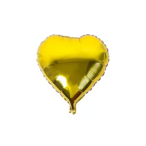 Realmax Heart Foil Balloon (Pack of 10) Gold (One Size)