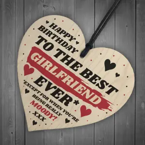 Funny Joke Gift For Girlfriend Birthday Wooden Heart Best Girlfriend Gift For Her