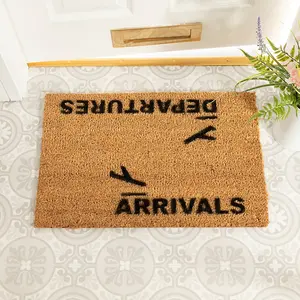 Arrivals and Departures Doormat