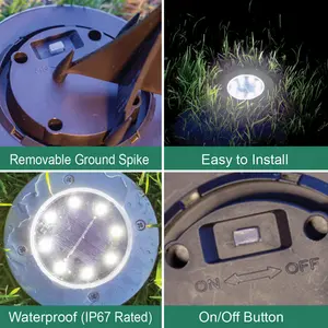 Stainless Steel Low Voltage Solar Powered Integrated LED Pathway Lights Pack