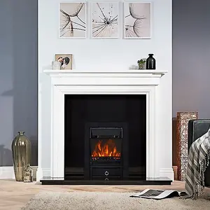 Focal Point Soho 2kW Cast iron effect Electric Fire (H)555mm (W)390mm (D)114mm