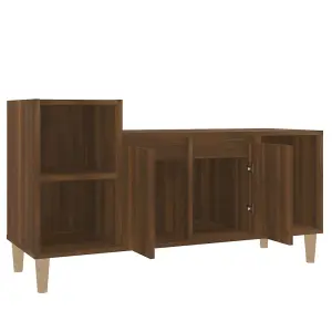 Berkfield TV Cabinet Brown Oak 100x35x55 cm Engineered Wood