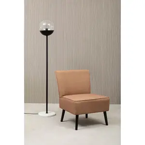 Interiors by Premier Terracotta Fabric Chair, Backrest Outdoor Chair, Space-Saving Office Chair, Easy to Clean Dining Chair