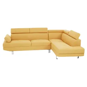 Interiors by Premier Hanover Ochre Linen Corner Sofa