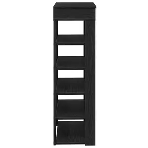 Berkfield Shoe Rack Black 60x30x98 cm Engineered Wood