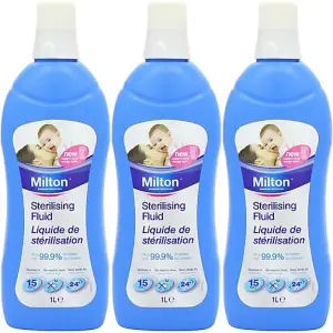 Milton Sterilising Fluid 1L - Baby and Home (Pack of 3)