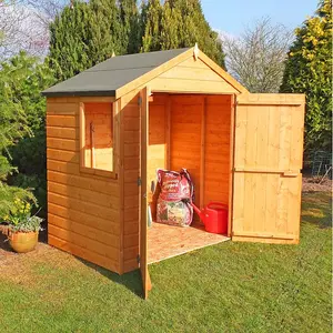 6 Ft. W x 4 Ft. D Shiplap Apex Wooden Shed Yes