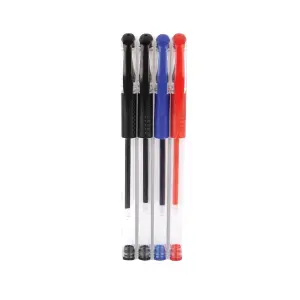 Tiger Stationery Gel Pen (Pack of 4) Multicoloured (One Size)