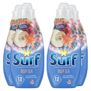 Surf Laundry Washing Liquid Detergent Deep Sea 2.6 Litre, 96 Washes, 4Pk