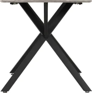 Athens Dining Table in Concrete Effect and Black