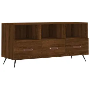 Berkfield TV Cabinet Brown Oak 102x36x50 cm Engineered Wood