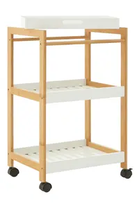 Interiors by Premier Nostra 3 Tiers Shelf Unit With Wheels