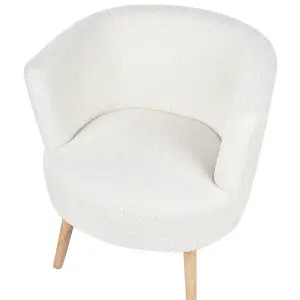 Beliani Modern Armchair ODENZEN Boucle White