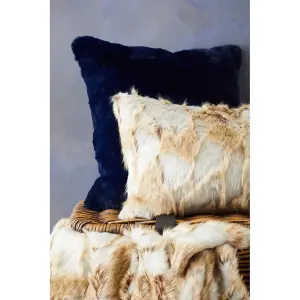 Bosie Lamina Navy Blue Square Cushion