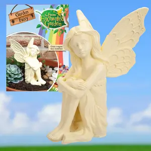 Enchanted Cream Sitting Fairy Garden Ornament