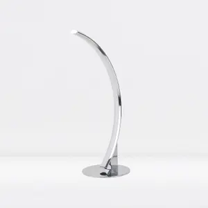 First Choice Lighting Polished Chrome LED Arc Table Lamp