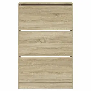 Berkfield Shoe Cabinet Sonoma Oak 80x21x125.5 cm Engineered Wood