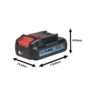 Erbauer 18V 3 x 2Ah Li-ion EXT keep cool Battery charger with batteries - EBAT18-Li-2/EMC18-Li