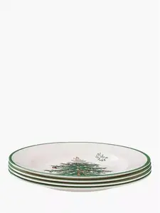 Spode Christmas Tree Stoneware Dinner Plate, 27Cm, White/Green