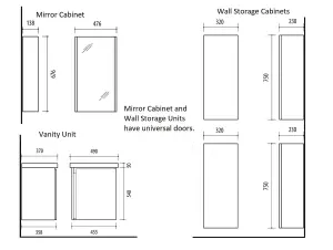 Bathroom Furniture Set 500 Vanity Sink Mirror Cabinet Storage Wall Unit Oak Avir