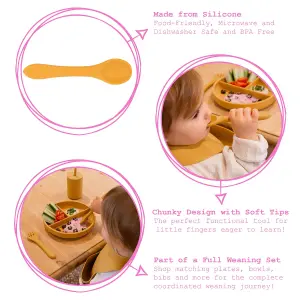 Tiny Dining - Baby Silicone Weaning Spoon - Silver Sage