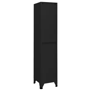 Berkfield Locker Cabinet Black 38x40x180 cm Steel