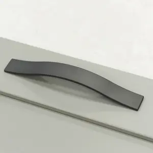 160mm Dark Grey Cabinet Handle Gun Metal Titanium Strap Kitchen Cupboard Door Drawer Pull Bathroom Bedroom Furniture Replacement