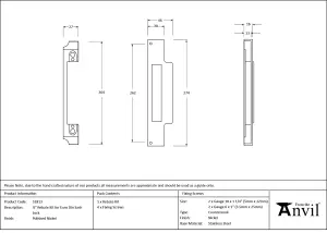 From The Anvil Polished Nickel  1/2" Rebate Kit for Euro Din Sash Lock