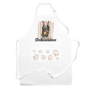 Purely Home Dobermann Apron - Novelty Kitchen Gift for Dog Lovers