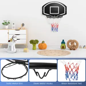 Costway Wall Mounted Basketball Hoop Set Large Indoor Basketball Games