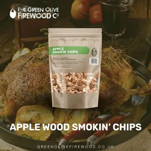 Green Olive Firewood Co Apple Wood Smoking Chips 3L