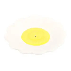 Something Different Daisy Incense Holder White/Yellow (One Size)