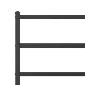 Berkfield Metal Bed Frame without Mattress with Footboard Black 200x200cm