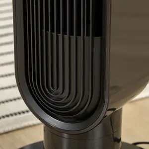 HOMCOM Freestanding Anion Tower Fan Cooling for Bedroom w/ Oscillating, Black