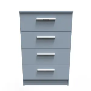 Trent 4 Drawer Midi Chest in Denim (Ready Assembled)